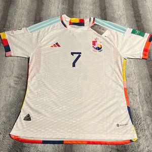 Belgium 2022 World Cup Away Adidas Jersey #7 Kevin De Bruyne Player edition